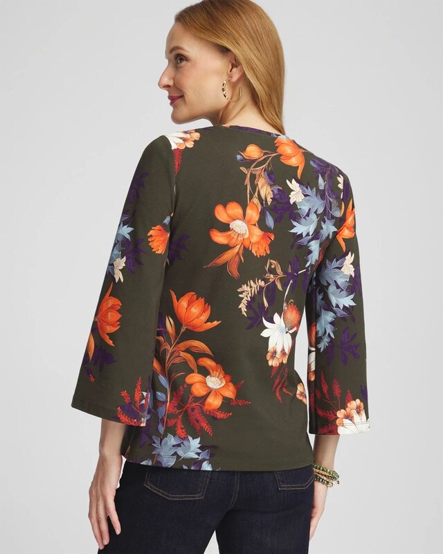 Autumn Embroidered Sequin Tee - image 3